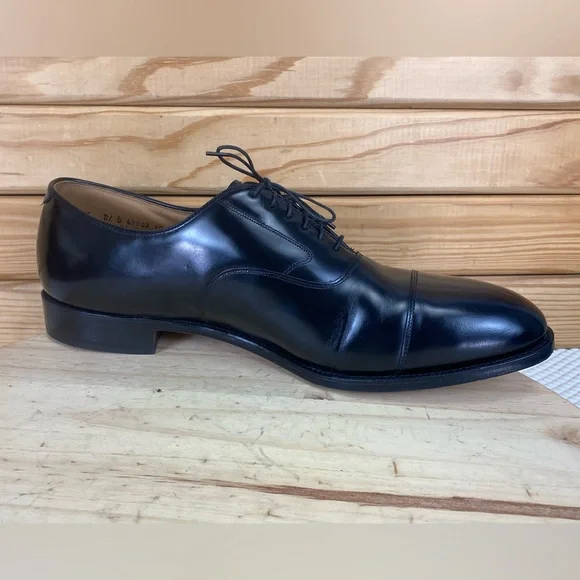 Johnston & Murphy Optima Oxford Shoes Men's 16 US Black Leather 22-2981 Lace-up - Picture 10 of 11